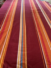Large Red Multi Stripe IKEA Lisbet  Tablecloth 100% Cotton Aprox 204cm X 144cm