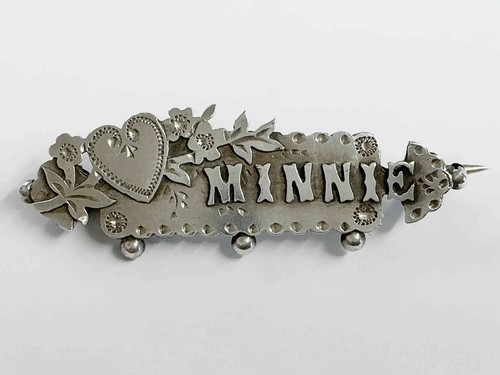 Antique sterling silver minnie - silver,