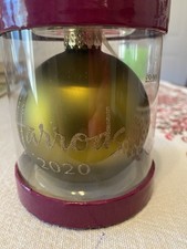 HARRODS 2020 CHRISTMAS  BAUBLE OLIVE NEW UNOPENED