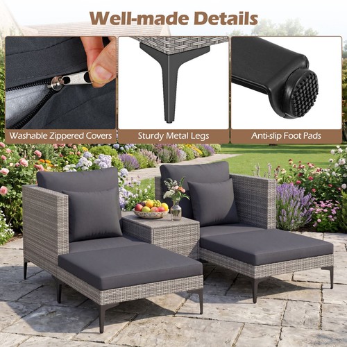 Piece patio conversation set - 5-piece,