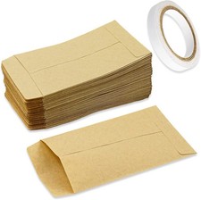 100Pcs Small Brown Envelopes