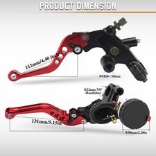 1-Motorcycle Brake Clutch Pump Lever With Hydraulic Master Cylinder