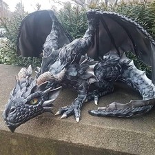 Yuesuo Laizwj Dragon Statue, Garden Reison Dragon Sculpture, Vintage Flying Drag