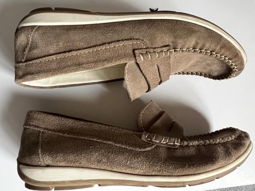 Mens suede penny loafer brown - suede,