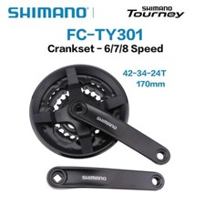 SHIMANO FC-TY301 6/7/8Speed Chainwheel MTB Bike Bicycle Crankset 170mm 42-34-24T