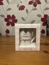 15oz White Ceramic Mug Personalized Happy Birthday Theme