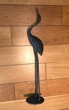 Vintage brass heron bird crane - vintage,