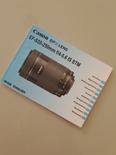 Canon EFS EF-S55-250MM f/4-5.6 Lens  Original User's Manual Guide