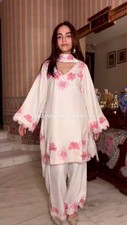 White Black Floral Farsi