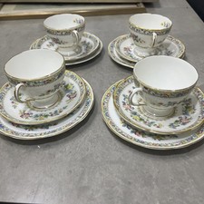 4 Footed Cups 4Saucers 4 Side