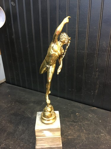 Vintage brass mercury statue - vintage,