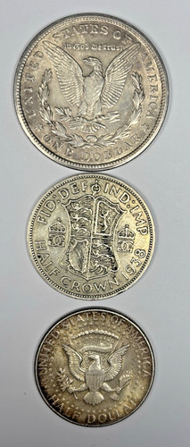 Silver coins morgan - coins, dollar
