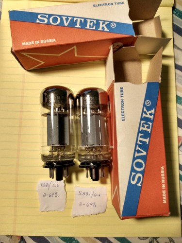 Matched sovtek 5881 - 5881/, 6l6wgc