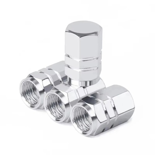 Silver tyre valve dust - silver,