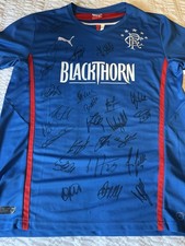 Glasgow Rangers Multi Signed Home Shirt 2013/14 Puma Large