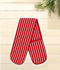 Double oven gloves striped - double,