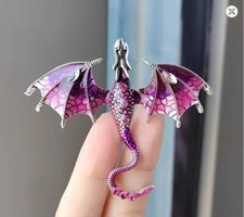 Enamel and rhinestone dragon - enamel,