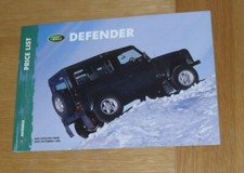 Land Rover Defender Price List