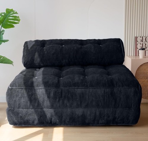 Folding sofa bed - sofa, black