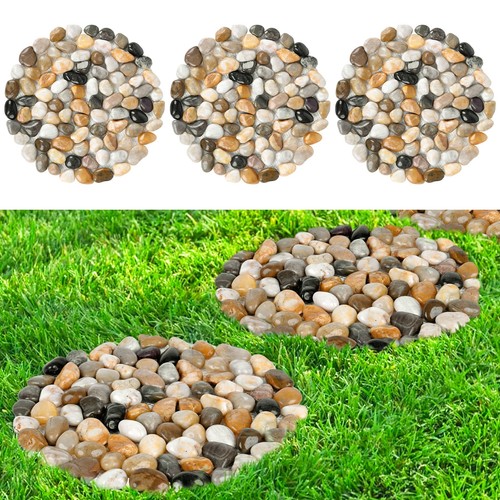River rock stepping - rock, stones