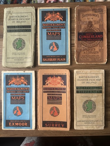 Bartholomews maps vintage - bartholomews,