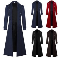 Pirate Cosplay Coat For Men Medieval Gothic Long Jacket With Steampunk Flair