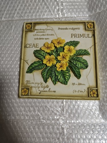 Hand painted wall plaque - m&s,