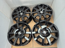 4X BLACK GENUINE VRS VW POLO GOLF MK4 SEAT IBIZA SKODA FABIA 16" ALLOY WHEELS