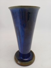 Denby Pottery Danesby Ware Electric Blue Trumpet Vase 1920s/30s.