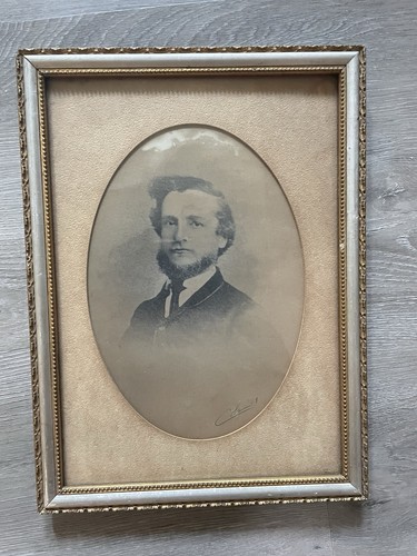 Antique 1869 charcoal portrait - 1869,