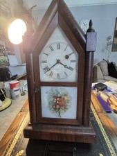 Vintage Wood Cased Mantel Clock