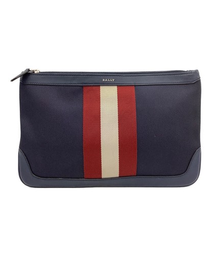 Bally navy red striped - navy, clutch