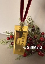 NEW - Harrods Glass GOLD BAR