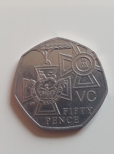 Rare victoria cross 50p coin - rare,