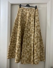 Gold Silk Lengha Skirt South Indian Pakistani Indian Party Wear