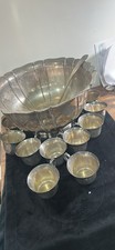 Silver Plate Punch Bowl Set