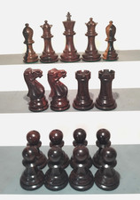 ½ SET STAUNTON STYLE LUXURY WOODEN HARDWOOD CHESS PIECES 2½" KING +1 EXTRA QUEEN