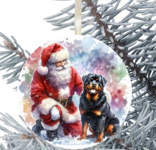 Rottweiler dog hanging - dog, bauble