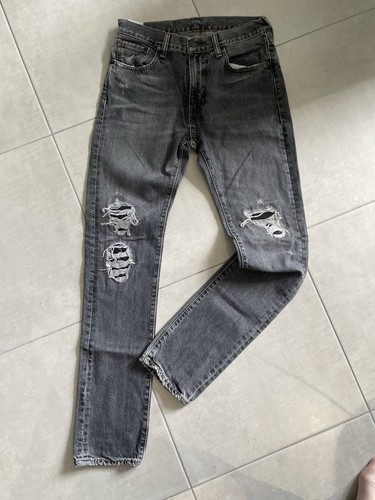 Levi 505 grey distressed - c,
