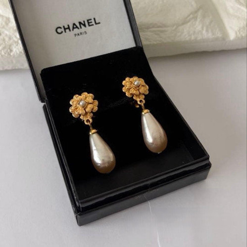 Chanel earrings gold camelia - gold,