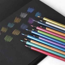 12 x Metallic Coloured Pencil