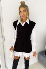 Womens Ladies Cable Knit