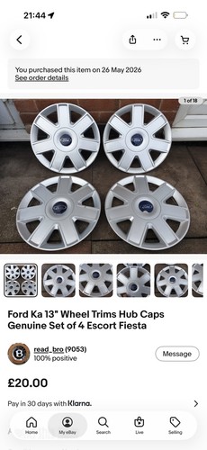 Ford wheel trims hub - ford, 13"