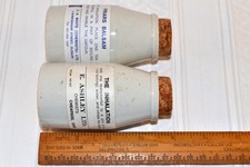 Two stoneware chemist pots - two,
