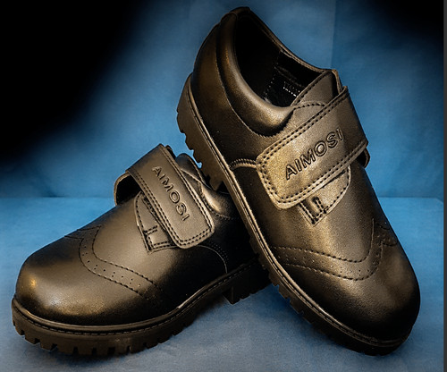 Black boys school shoes - black,