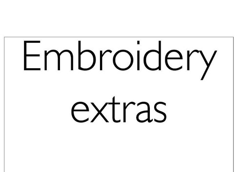 Embroidery extras - embroidery,