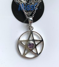 Amethyst pentagram 925 - amethyst,