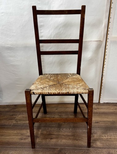 Vintage oak rush seat arts - oak, &