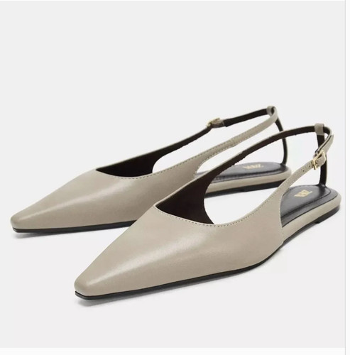 Zara leather slingback - zara leather, shoes