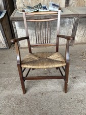 Vintage Arm Chair Rattan Seat